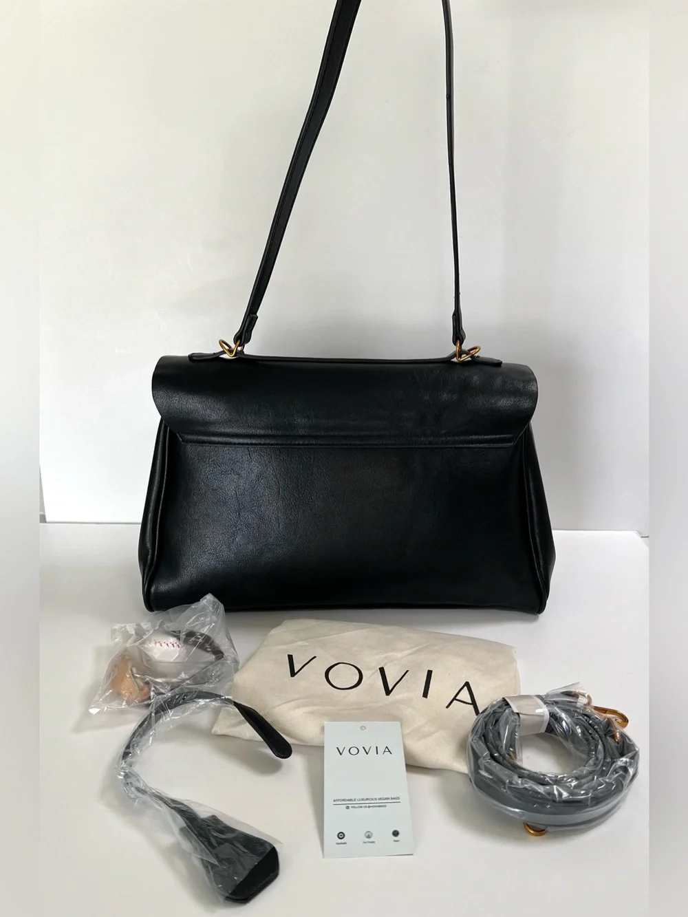 Vovia Bags Black Ciara Vintage Shoulder Bag